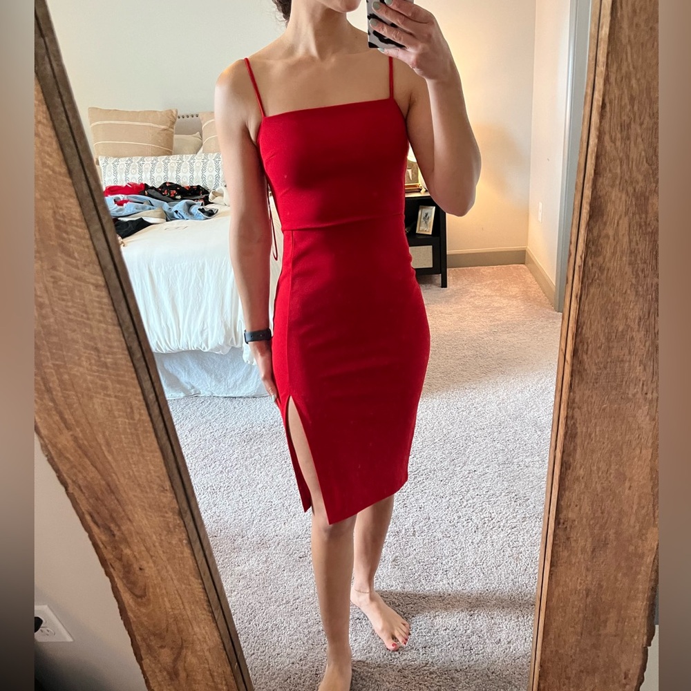 Red Express Midi Dress